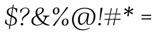Ninfa Serif Light Italic Font OTHER CHARS