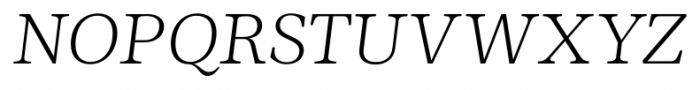 Ninfa Serif Light Italic Font UPPERCASE