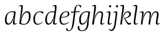 Ninfa Serif Light Italic Font LOWERCASE