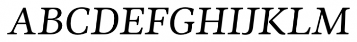 Ninfa Serif Regular Italic Font UPPERCASE