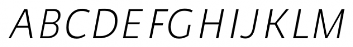 Niva Condensed ExtraLight Italic Font UPPERCASE