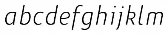 Niva Condensed ExtraLight Italic Font LOWERCASE