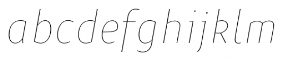 Niva Condensed Thin Italic Font LOWERCASE