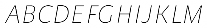 Niva Condensed UltraLight Italic Font UPPERCASE