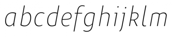 Niva Condensed UltraLight Italic Font LOWERCASE
