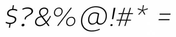 Niva ExtraLight Italic Font OTHER CHARS