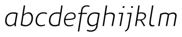 Niva ExtraLight Italic Font LOWERCASE