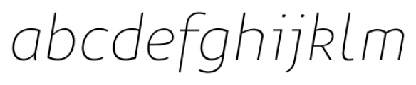 Niva UltraLight Italic Font LOWERCASE