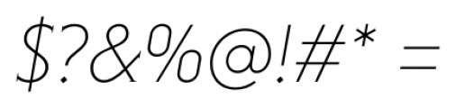 Niveau Serif ExtraLight Italic Font OTHER CHARS