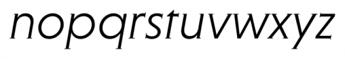Niveau Serif Light Italic Font LOWERCASE