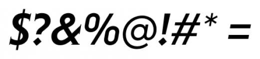 Niveau Serif Medium Italic Font OTHER CHARS