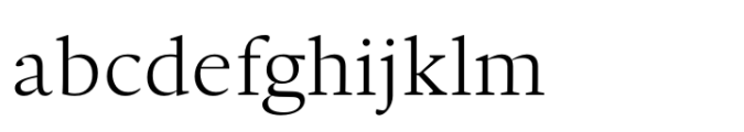 Ni Serif Light Font LOWERCASE