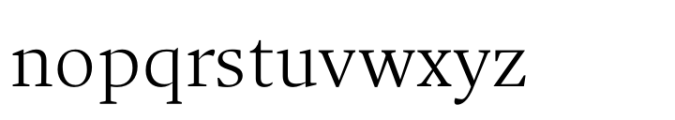 Ni Serif Light Font LOWERCASE