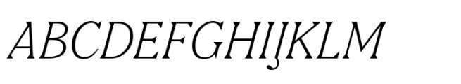 Nib Light Italic Font UPPERCASE