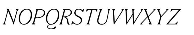 Nib Light Italic Font UPPERCASE