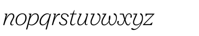Nib Light Italic Font LOWERCASE