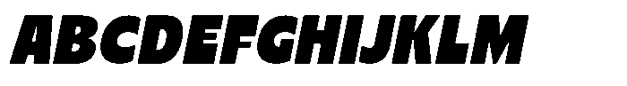 Nicka Slanted Font UPPERCASE