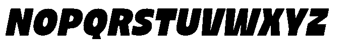 Nicka Slanted Font UPPERCASE