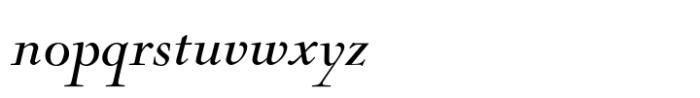 Nicolas Cochin Std Regular Italic Font LOWERCASE