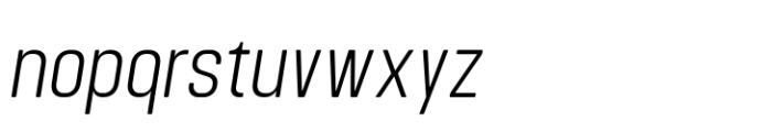 Nicon Extra Light Italic Font LOWERCASE