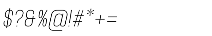 Nicon Thin Italic Font OTHER CHARS