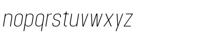 Nicon Thin Italic Font LOWERCASE