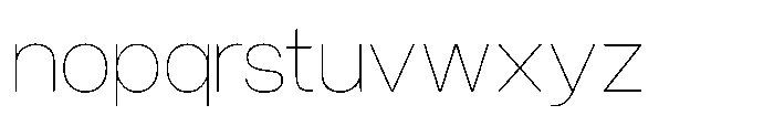 Niela Display Niela Thin Font LOWERCASE