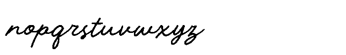 Nigheist Script Font LOWERCASE