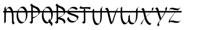 Night Hindi Font UPPERCASE