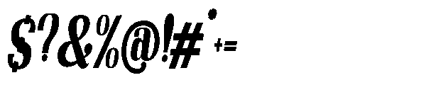 Night Queen Condensed Italic Font OTHER CHARS