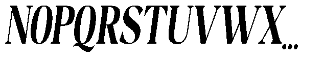 Night Queen Condensed Italic Font UPPERCASE