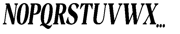 Night Queen Contrast Condensed Italic Font UPPERCASE