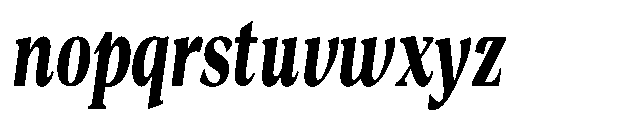 Night Queen Contrast Condensed Italic Font LOWERCASE