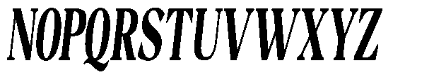 Night Queen Contrast Extra Condensed Italic Font UPPERCASE