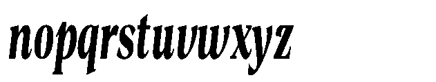 Night Queen Contrast Extra Condensed Italic Font LOWERCASE