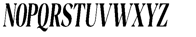 Night Queen Extra Condensed Italic Font UPPERCASE