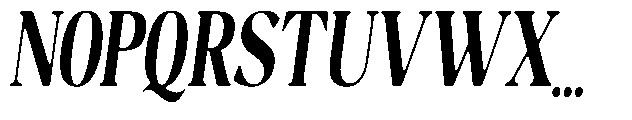 Night Queen Soft Condensed Italic Font UPPERCASE