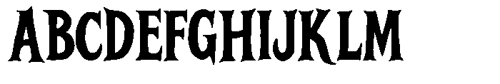 Night fall spooky Regular Font UPPERCASE