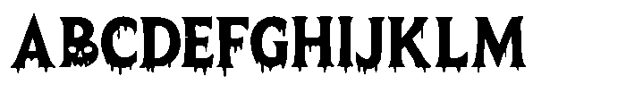 Night fall spooky Spooky Extra Regular Font UPPERCASE