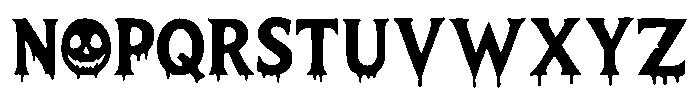 Night fall spooky Spooky Extra Regular Font UPPERCASE
