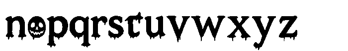 Night fall spooky Spooky Extra Regular Font LOWERCASE