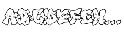 Nightclaw Vandal Outer Outline Font UPPERCASE