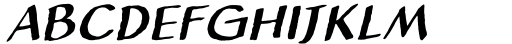 Nightmark BB Italic Font LOWERCASE
