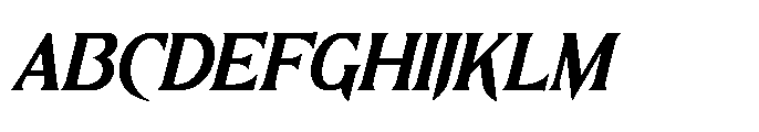 Nighttmer Horizon Italic Font UPPERCASE