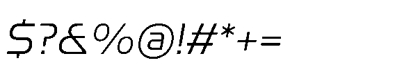 Nikhom Italic Font OTHER CHARS