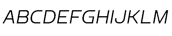 Nikhom Italic Font UPPERCASE