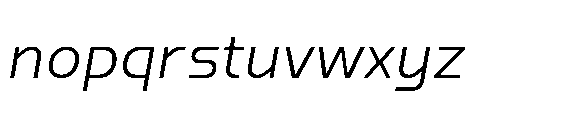 Nikhom Italic Font LOWERCASE