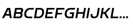 Nikhom Semi Bold Italic Font UPPERCASE