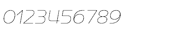 Nikhom Thin Italic Font OTHER CHARS