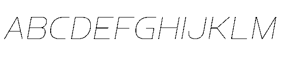 Nikhom Thin Italic Font UPPERCASE